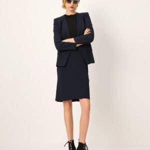 MARYLING Peaked Lapel Long-Sleeve Single-Breasted Blazer